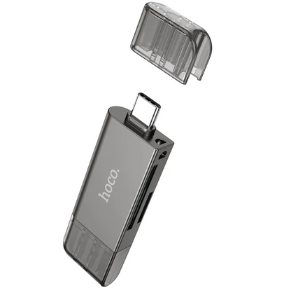 Hoco USB 3.0 Memory Card Reader USB-A USB-C Dual Plug (HB39)