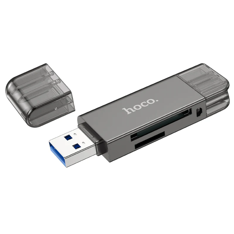 Hoco USB 3.0 Memory Card Reader USB-A USB-C Dual Plug (HB39)
