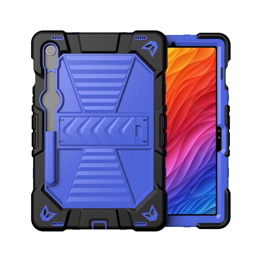 Samsung Galaxy Tab S8 Rugged Shockproof Case with Kickstand (Blue)