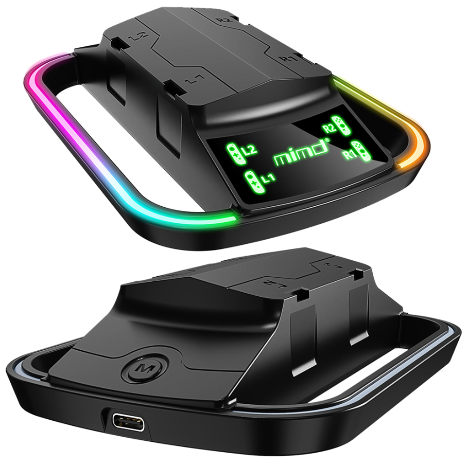 Classic 4-in-1 Fast Charger RGB LED Charging Dock Stand for Nintendo Switch Joy-Con