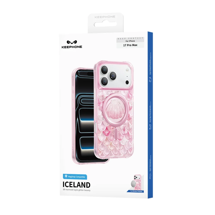 Keephone Iceland Glitter Case for iPhone 18 Pro | 3D Diamond Shell MagSafe Case