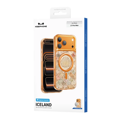 Keephone Iceland Glitter Case for iPhone 17 Pro Max | 3D Diamond Shell MagSafe Case
