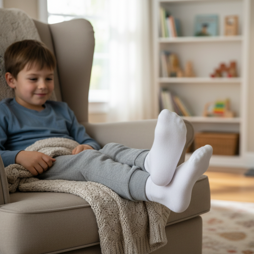 Crew Socks 12 Pairs/pack  Kids' 4-7 years Thin White