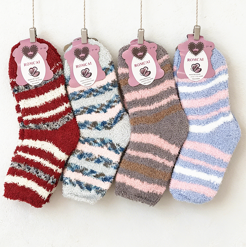 Soft & Warm Fleece Socks (12 pairs) Plush Slipper Sock Winter Fluffy Microfiber