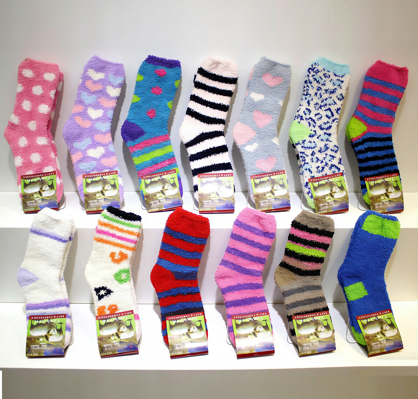 WHOLESALE - (60 Pairs) Soft & Warm Fleece Socks