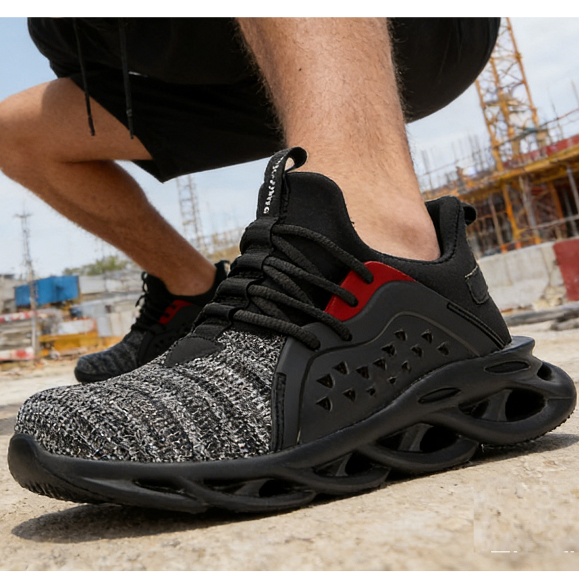 Steel Toe Work Shoes Safety Sneakers Industrial Shoes Lightweight Puncture Proof