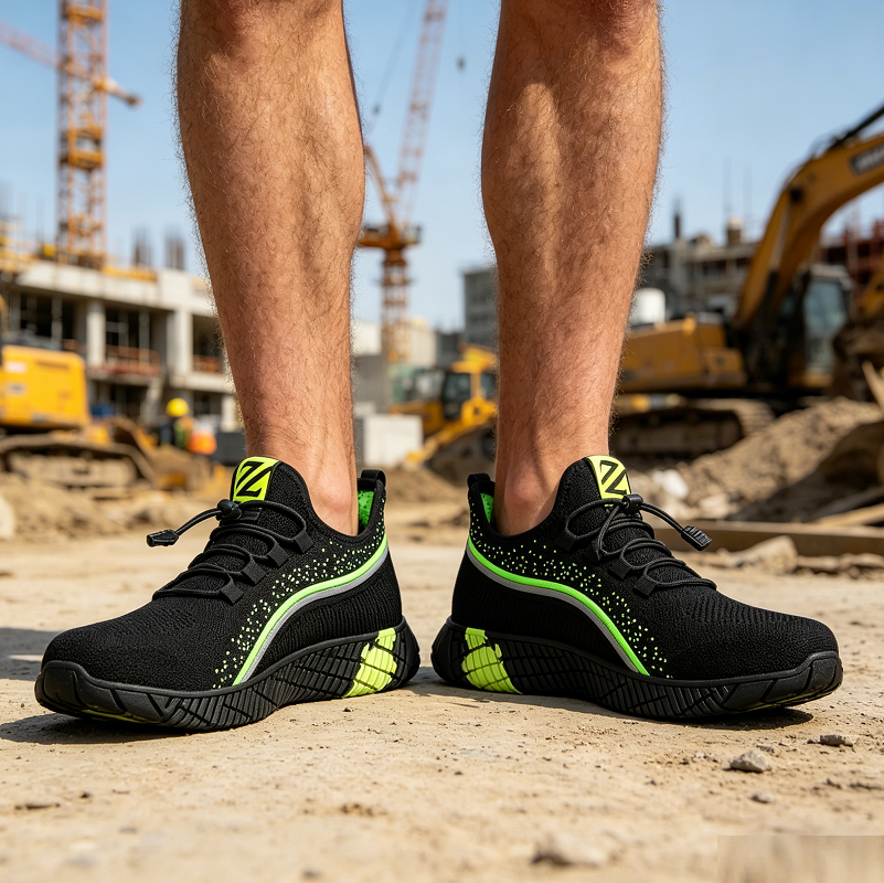Steel Toe Summer Work Shoes Anti Piercing Lightweight Sneakers Hiking Shoes