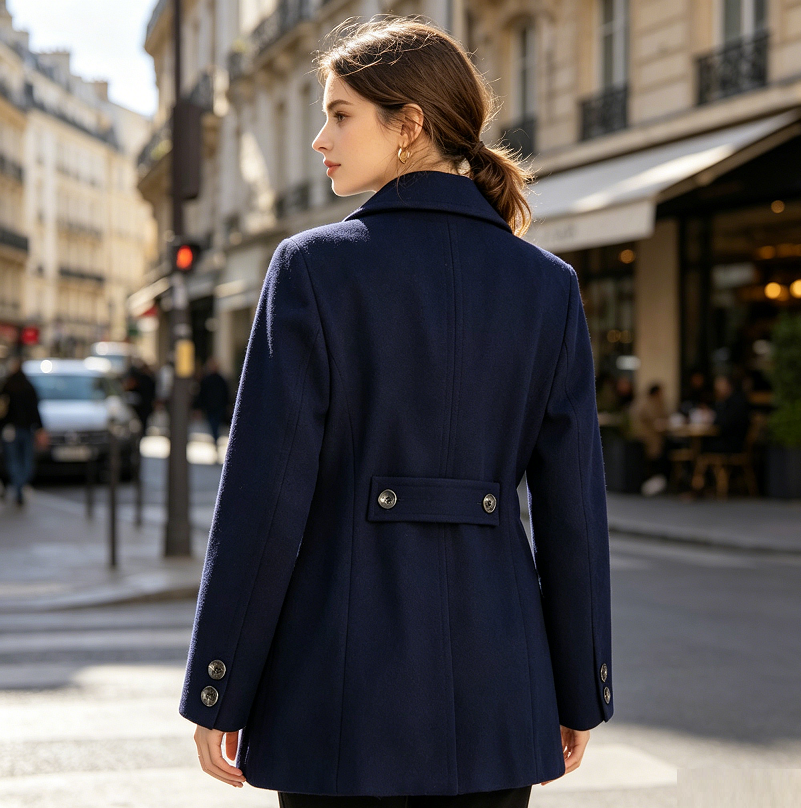 Wool Blend Jacket Women Size - L