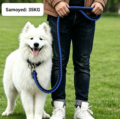 LARGE BLUE&RED Strong Dog Leash Climbing Rope Threaded Pet Training