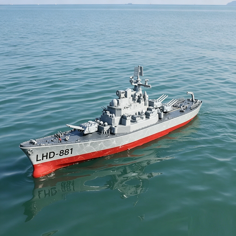 60cm Large RC Battleship 1:390 2.4G Gift Toy for Kids and Adults
