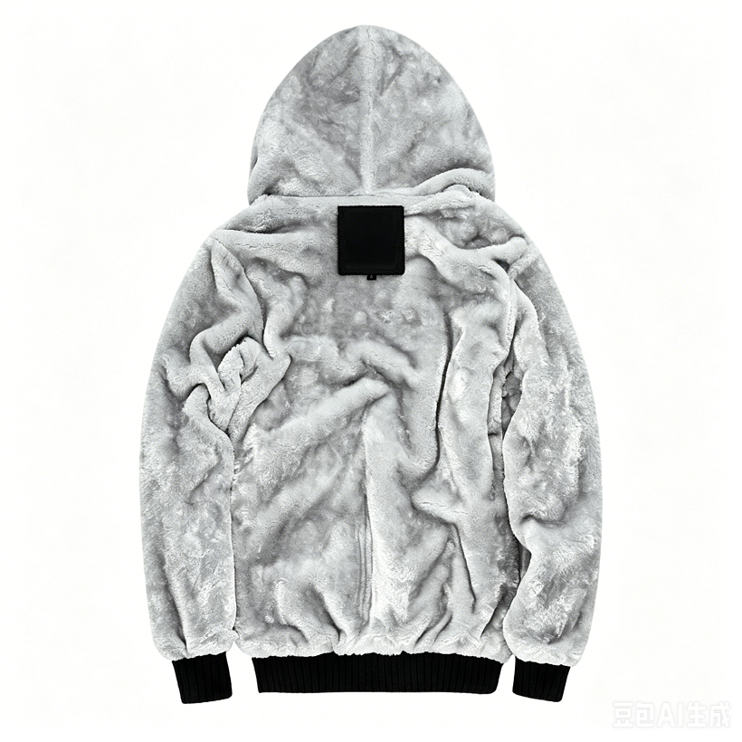 Fleece Lining Thermal Hood Jacket BLACK/5XL