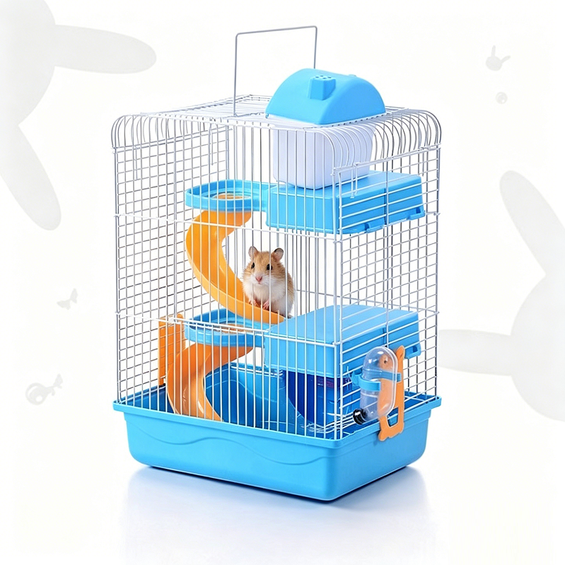 3 Tiers Gorgeous Hamster Mouse Cage pet toy Storey Fantasia Cage Castle - Pink