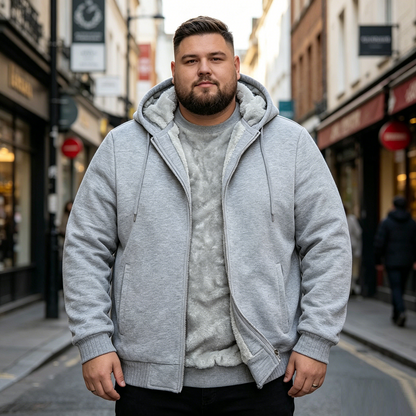 Fleece Lining Thermal Hood Jacket Size