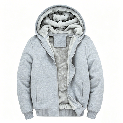 Fleece Lining Thermal Hood Jacket Size