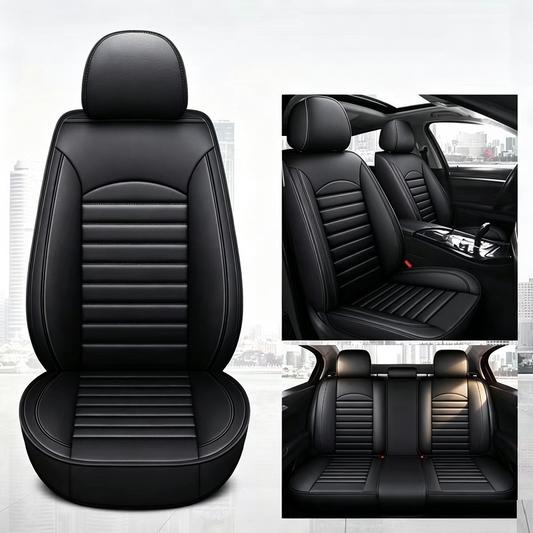 Car Seat Cover Faux Leather Cushion 5 Seater Full Set Front & Rear