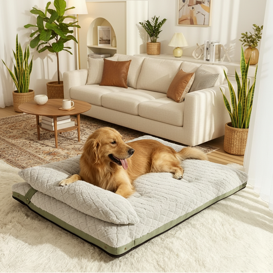120cm Sponge Firm Dog Bed Pet Mattress Warm Thick Washable XL