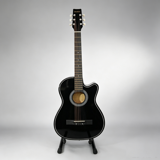 BLACK 38" Wooden Acoustic Guitar