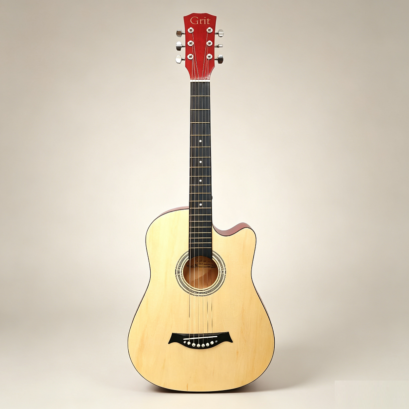 WOOD PATTERN 38" Wooden Acoustic Guitar