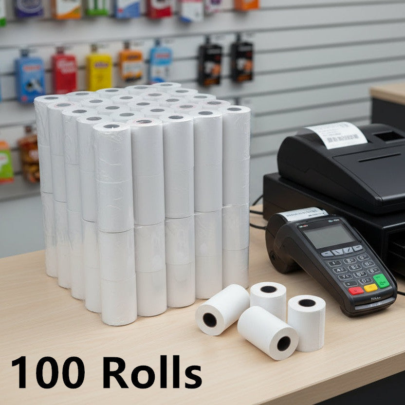 Bulk 100 Pack Rolls 57x38mm Thermal Eftpos Paper Rolls For Pos Terminals