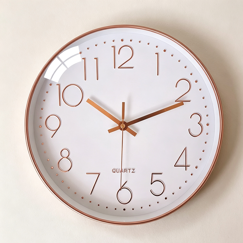 30CM Fashion Wall Clock  GOLD/WHITE