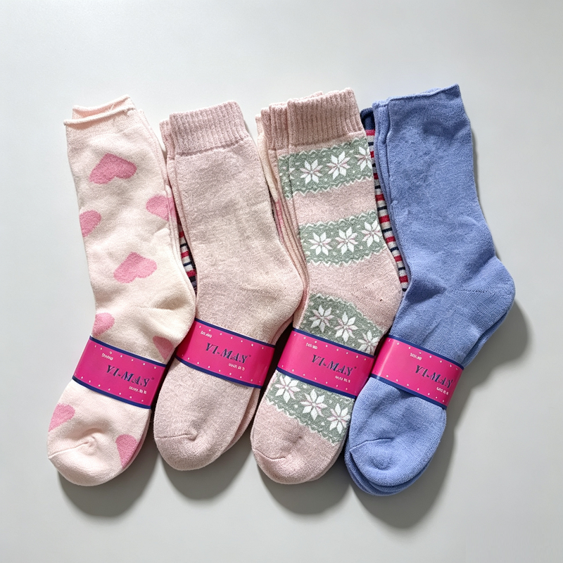 60 Pairs Women's Thick Thermal Crew Socks, Size 6-10