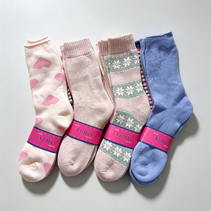 60 Pairs Women's Thick Thermal Crew Socks, Size 6-10
