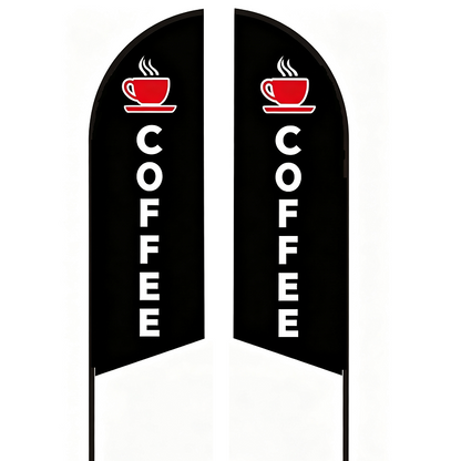 ‘COFFEE’ 3.4m Sign Commercial Feather Banner Flag ONLY