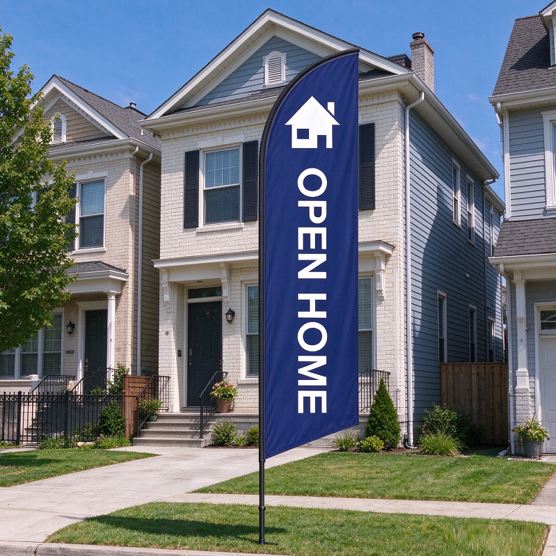 Open-Home Pre-print Double Sided Feather Banner Flag Business Commercial