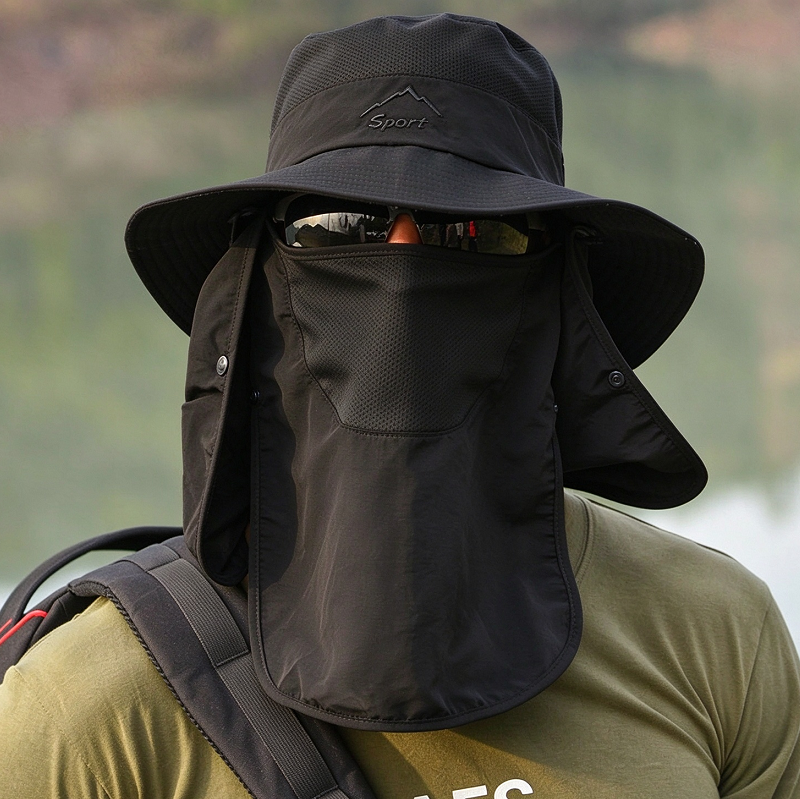 Sun Hat Wide Brim Bucket Outdoor Fishing Hiking Cap UV Protection