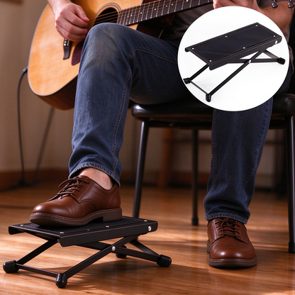 Guitar Foot Rest Adjustable Foldable Guitar Footstool Pedal