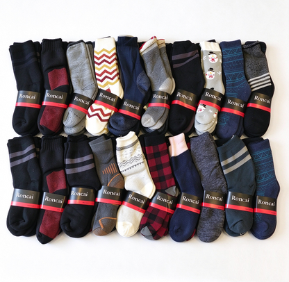 Men's Thermal Socks Work Socks Thick Socks (60 Pairs) Bulk Pack