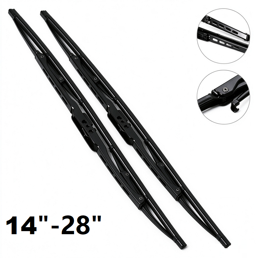 Framed Windscreen Wiper Blades Bracket Style Window Wipers*1PCS  14"-28"J HOOK
