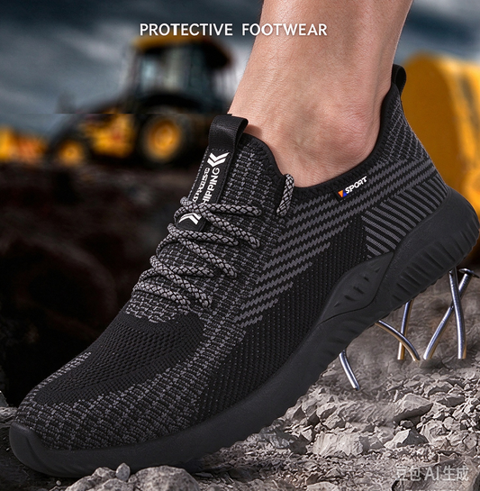 Summer Steel Cap Safety Sneakers Puncture Resistant Lightweight Work & Hiking Shoes