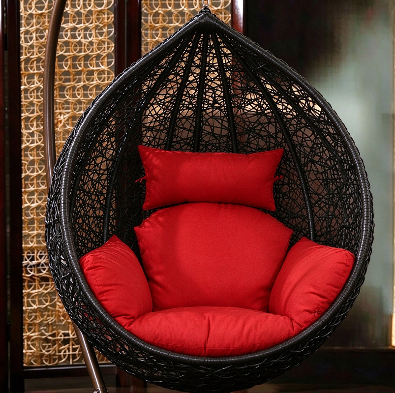 Cushion Pad Seat Set High Quality For Hanging Basket Chair - Red
