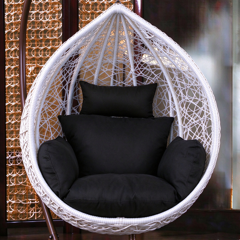 Cushion Pad Seat Set High Quality For Hanging Basket Chair - Black