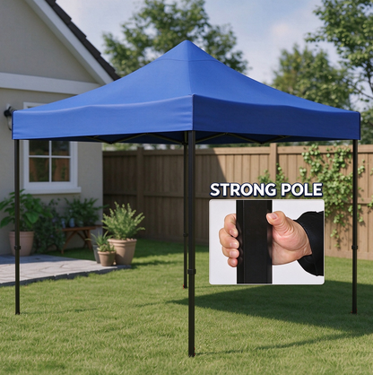 3x3 Strong Outdoor Tent Oxford Gazebo Waterproof Auto Button Hexagonal Pole