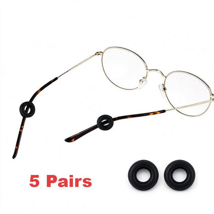 Anti Slip Silicone Spectacle Temple Rings Glasses Ear Grips Retainer 5 Pairs