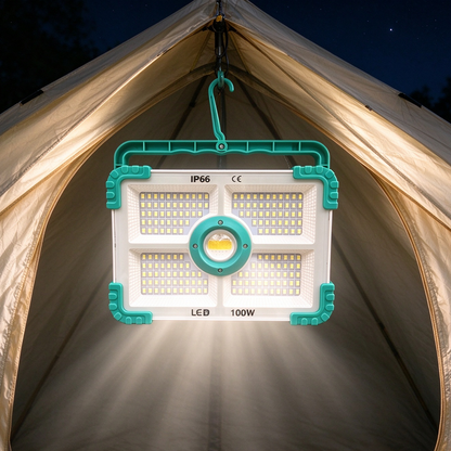 Solar Camping Lantern Portable LED Solar Light Rechargeable Waterproof