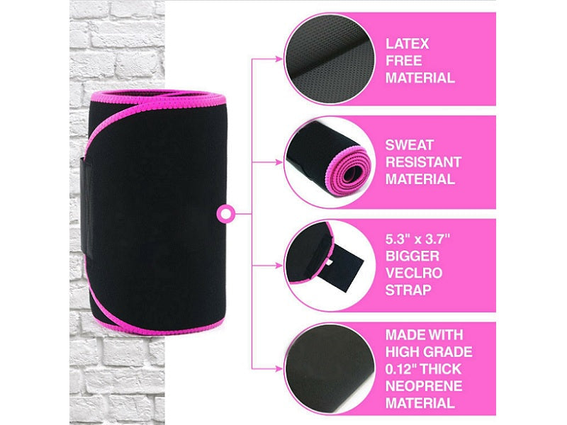 WAIST TRIMMER Women Men Fat Burner Belt Weight Loss Sweat Slim Wrap Body Shaper
