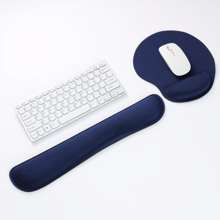 Keyboard and Mouse Pad with Wrist Rest Support Set