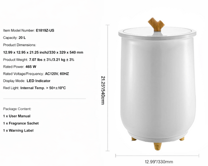 20L Towel Warmer Bucket With Led Screen Drying Fuction & Timer