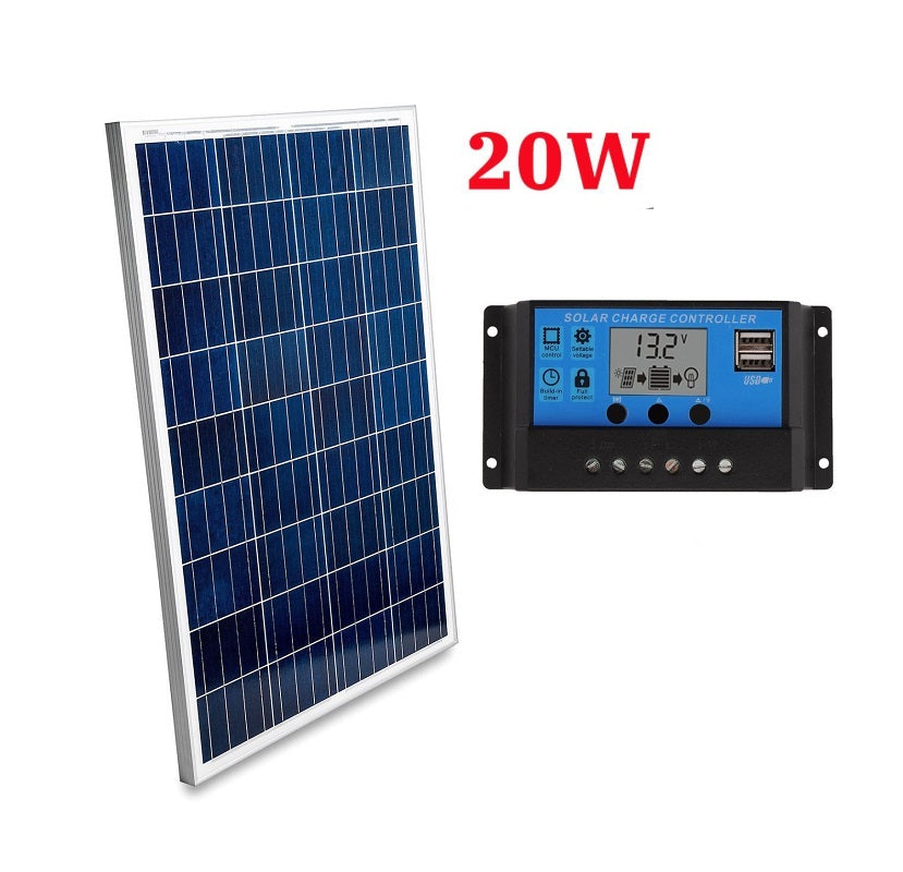 20W Solar Panel with Solar Controller
