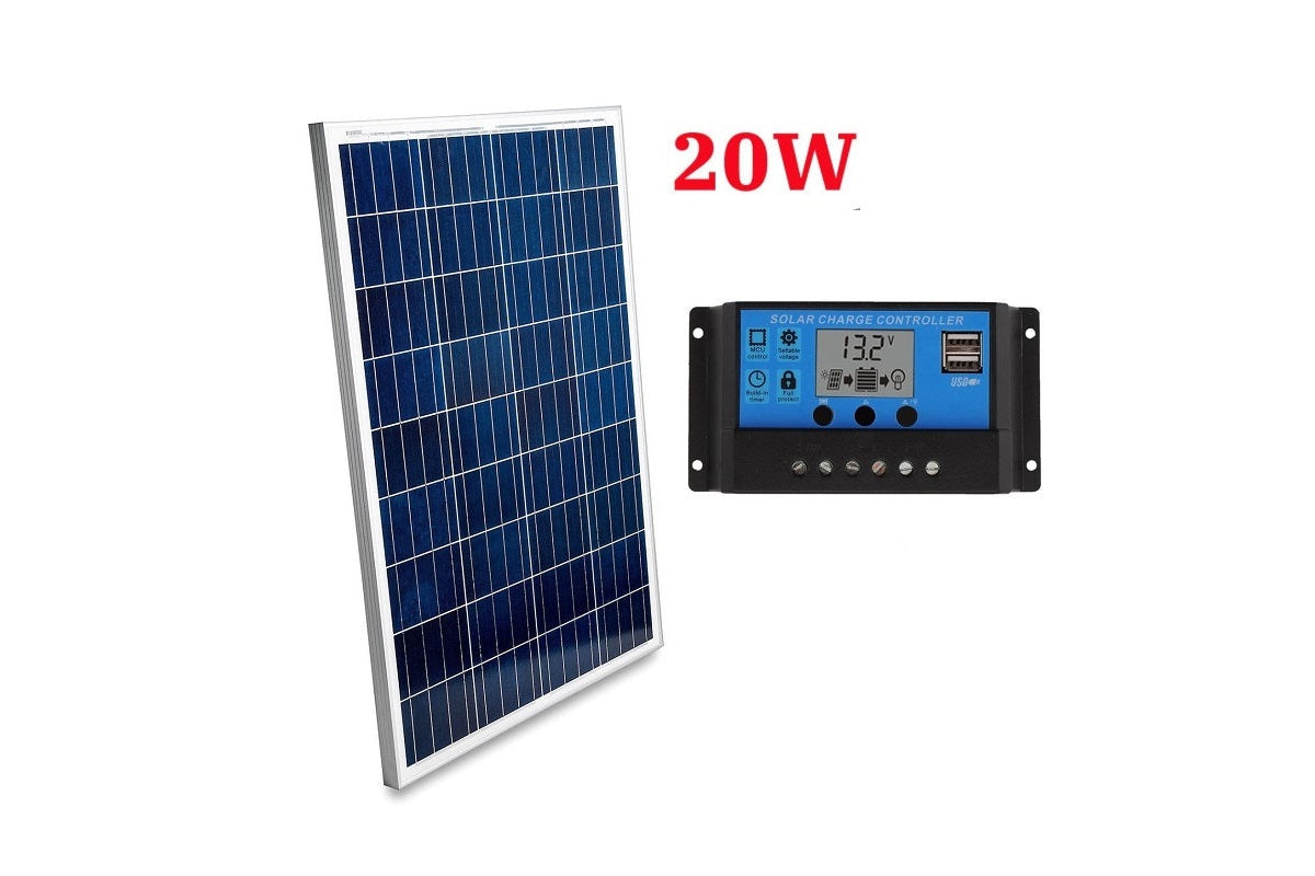20W Solar Panel with Solar Controller