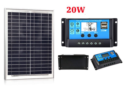 20W Solar Panel with Solar Controller