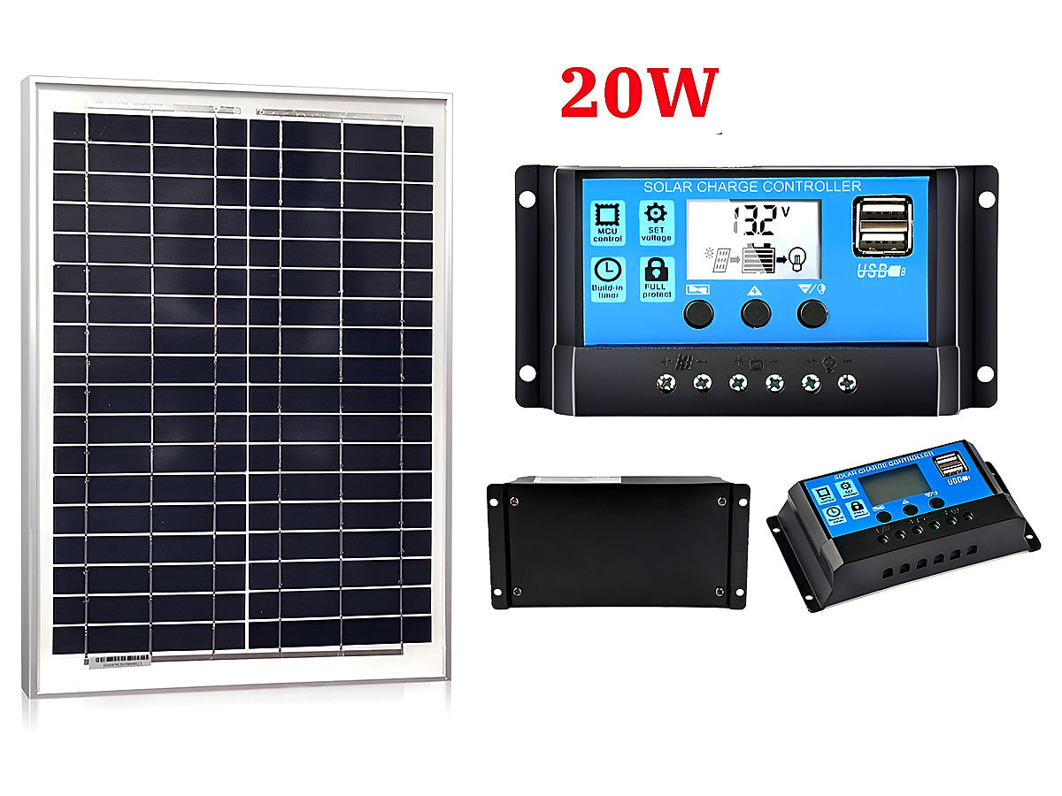 20W Solar Panel with Solar Controller