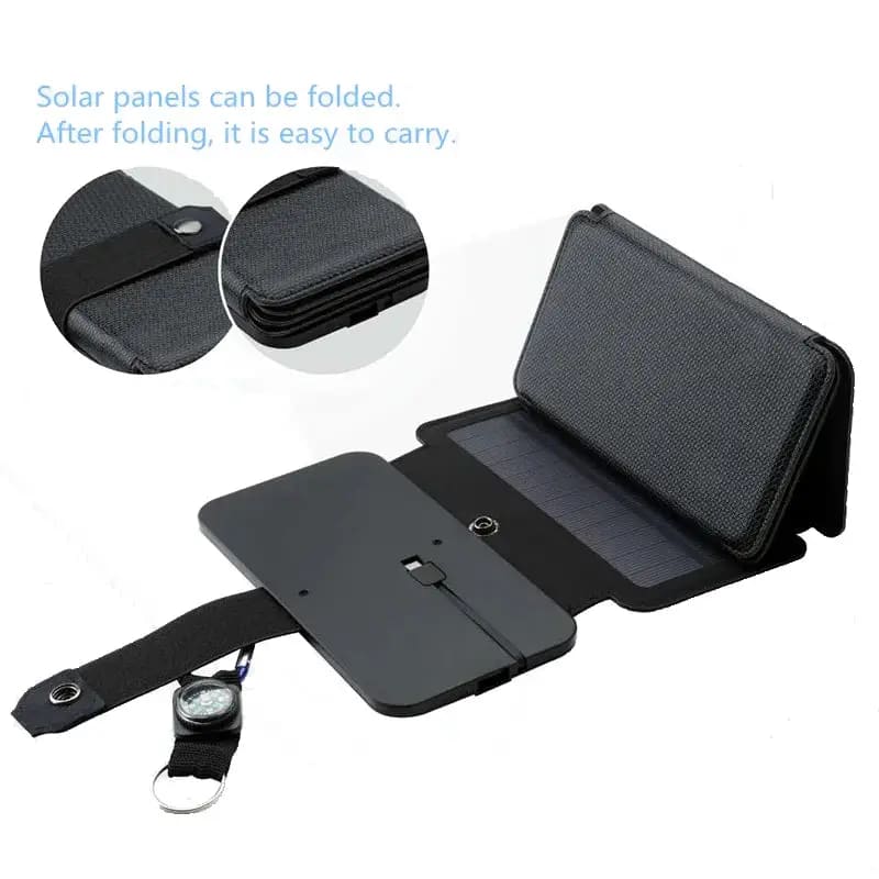 20W Foldable Solar Panel - 5V 2.1A Solar Charger