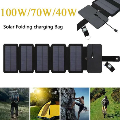 20W Foldable Solar Panel - 5V 2.1A Solar Charger