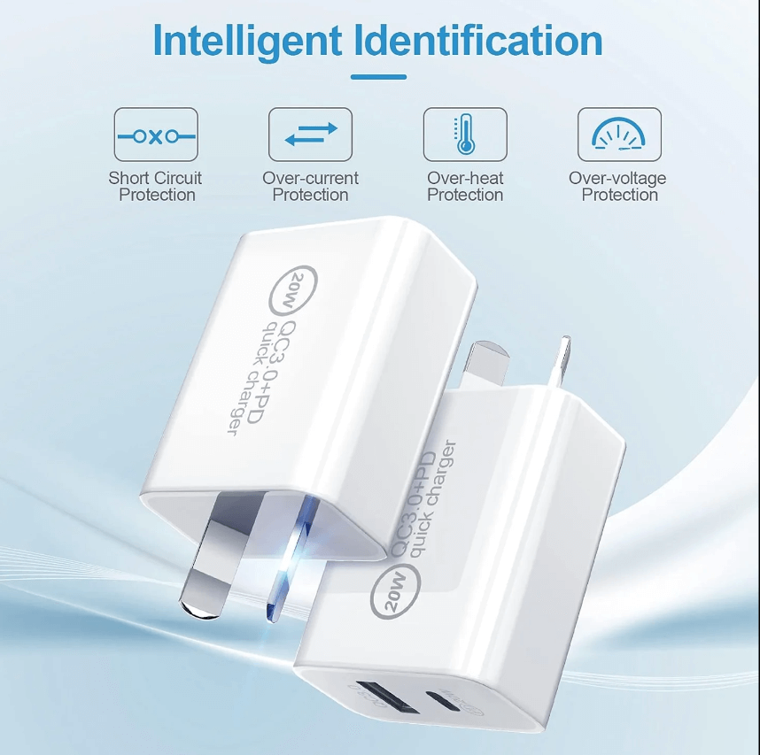 20W Fast Wall Charger – USB-C PD Charger with Type-C Cable