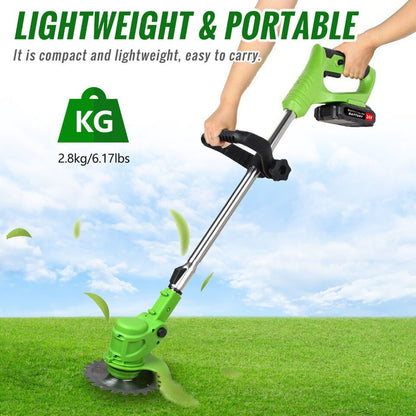 Cordless Push Weed Eater and Grass Trimmer Lawn Mower