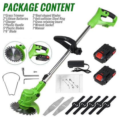 Cordless Push Weed Eater and Grass Trimmer Lawn Mower